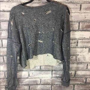 Distressed sweatshirt